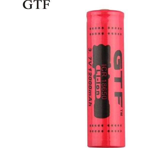 Rechargeable li-ion gtf stack, 18650, 3.7v, 12000mah, for flashlight led, battery pack, direct upload