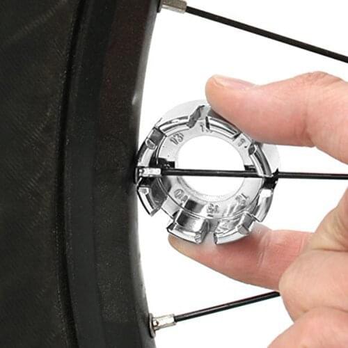 Portable Bike Bicycle Repair Adjustment Wheel Spoke Cap Ring Wrench Steel Tool Bicycle spokes wrench tool, adjust the tightness