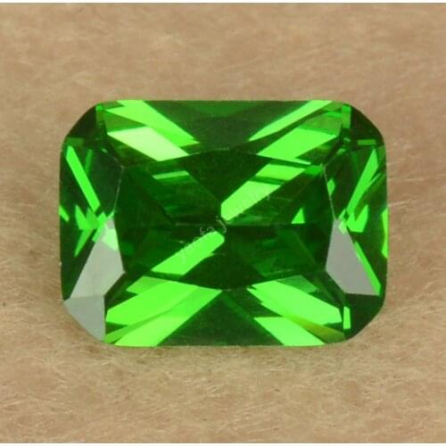 Hot Sale 3X5m~13x18mm Dark Green Color CZ Stone Octangle Shape Cut Loose Lab Created Gems Green Cubic Zirconia For Jewelry