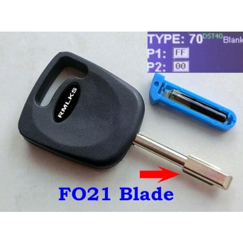 RMLKS 5pcs/lot Transponder Key Fob With Chip ID4D60 Glass Fit For Mondeo For Focus Transit Chip Key Uncut Fo21 Blade