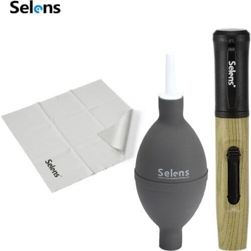 Selens Camera Lens Universal Cleaning Blower Dust Cleaner Air Blow Lens Cleaning Cloth Cleaning Pen Camera Lens Cleaning Set