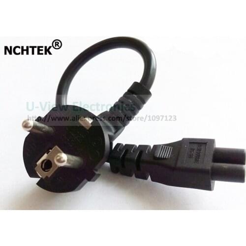NCHTEK European Power Cord, Schuko to IEC320 C5 Adapter Cable For Laptop Notebook,CEE7/7 Male to C5 Female/Free Shipping/12PCS
