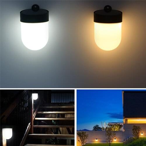 Solar LED Wall Lamps Waterproof Porch Light Aluminum Modern Wall Light Garden Corridor Outdoor Light