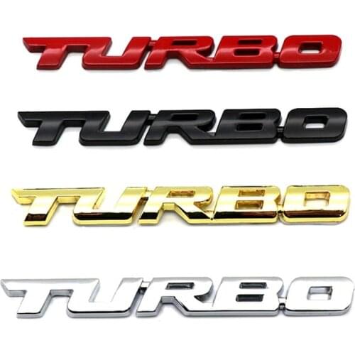 Universal 3D Metal Car Sticker TURBO Letters Trunk Car Badge Emblem Sticker Decal Decor Car Body Rear Tailgate 3D Car Stickers