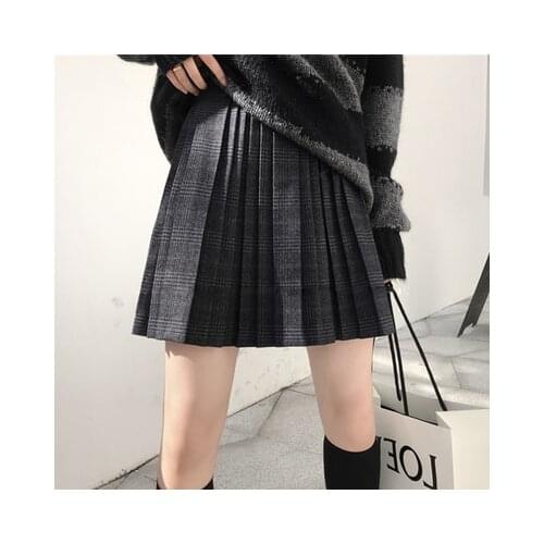 Ruibbit Hot Sale Autumn Preppy style Harajuku Women Fashion Cute Pleated Skirts Punk Style High Waist Female Mini Short Skirt