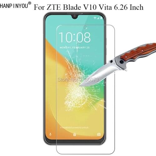 1 Pc / 2 Pcs 9H 2.5D Tempered Glass Screen Protector For ZTE Blade V10 Vita V10Vita 6.26" Protective Film Guard + Clean Tools