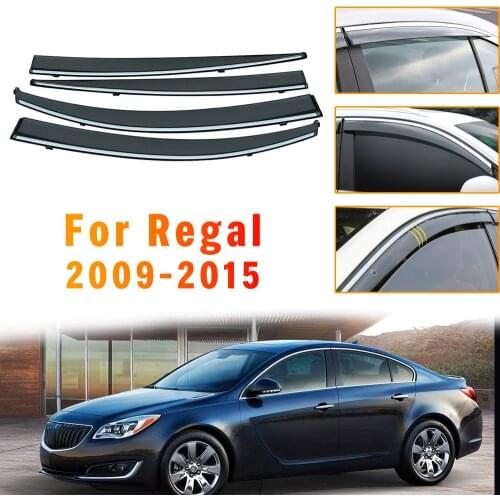 For Buick Regal 2009 2010 2011 2012 2013 2014 2015 Awnings Window Weather Shield Deflector Guard Sun Rain Visor Auto Accessories