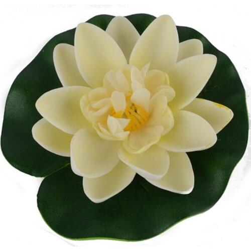 1Pc Floating Artificial Lotus Ornament for Aquarium Fish Tank Pond Water lily Lotus Artificial Flowers Home Decoration Supply