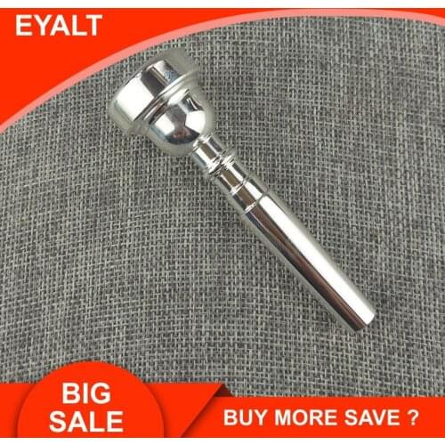 1 PCS Trumpet Mouth Brass Silver Plated Chrome Plated 7C Mouth