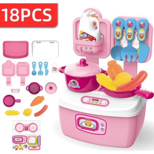 18pcs Kids Pretend Doctor Set Kitchen Toolbox Medical Kit Doctor Toys Classic Role Play Game Toys for Children Gifts