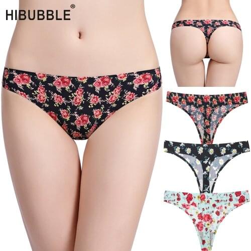 3Pcs/Lot Sexy Flower G String Sexy Seamless Thong Plus Size Tangas Mesh Breathable Underwear Women High Quality Panties Women