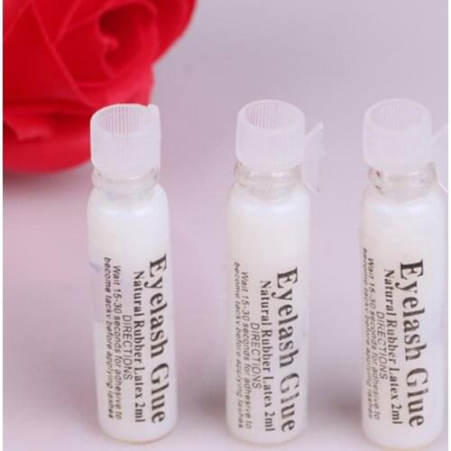 5pcs 2ml False Eyelash Glue Transparent Glass Travel Size Eyelid Glue Stick Super Lash Glue Eyelash Adhesive Eyelash Glue