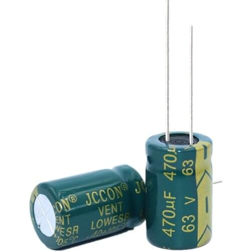 5pcs High frequency low resistance aluminum electrolytic capacitor 63V470UF 470uf63v volume: 13x21