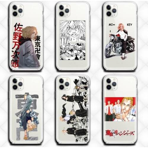 Anime Tokyo Revengers Mikey Phone Case Clear for iphone 12 11 Pro max mini XS 8 7 6 6S Plus X 5S SE 2020 XR cover