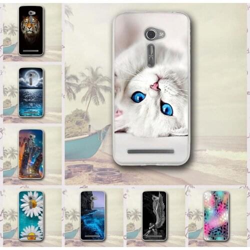 For Asus ZenFone 2 ZE500CL 5.0" Case Cover For Asus ZenFone 2 ZE500CL Z00d Silicon Case Soft TPU Back Cover Cartoon Cute Cat Bag