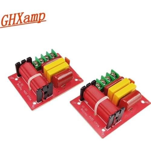 GHXAMP 2Way Speaker Frequency Divider 80W Treble Bass Crossover 4-8Ohm For Home Theater Audio Upgrade 2PCS