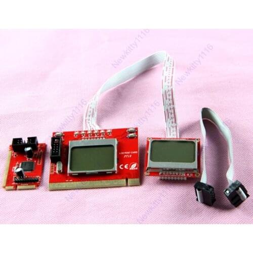 PC Dual LCD Mini PCI-E PCI LPC Diagnostic Analyzer Post Test Debug Cards