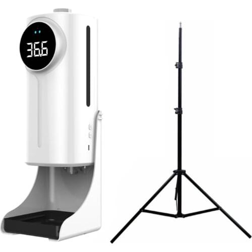 2 In 1 K9 Pro Dual Soap Dispenser Double probe measurement With Alarm Wall Mounted Thermometer Automatic With 2.1M bracket