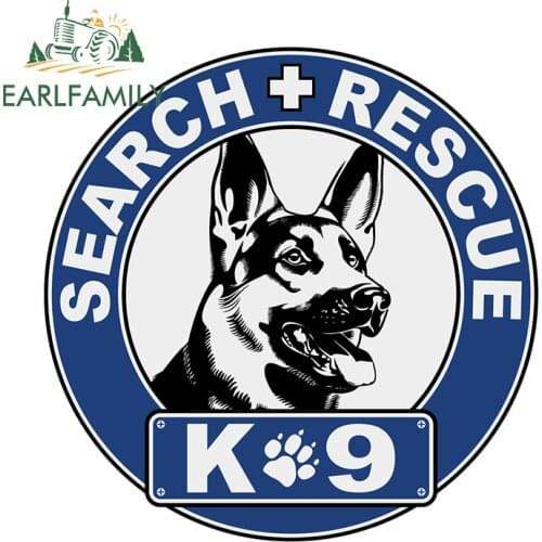 EARLFAMILY 13cm x 13cm Car Stickers for German Shepard Police K9 Trunk Bumper Laptop Graffiti Decals Car Wrap Occlusion Scratch