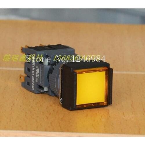 [SA]F -type electronic switch Jinhong 16MM square hole dual push button switch with lock button switch DPDT--20pcs/lot