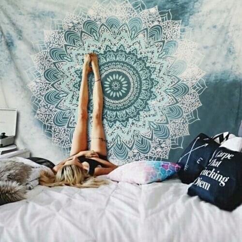 Tapestry Mandala Indian Lotus Tapestry Wall Hanging Printed Decoration Beach Mat