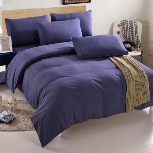 58 Home Textile green purple navy bedding set duvet cover 3/4pcs bed set solid twin full queen king size bedclothes Adult sheet