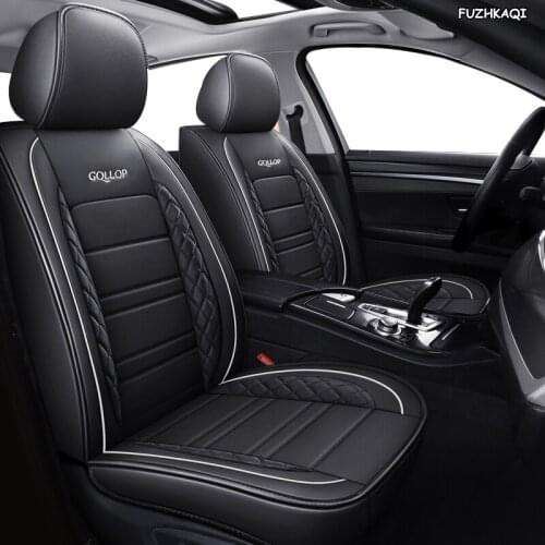 FUZHKAQI Leather car seat covers For Range Rover sport Land Rover discovery freelander evoque Range Rover Velar car seats