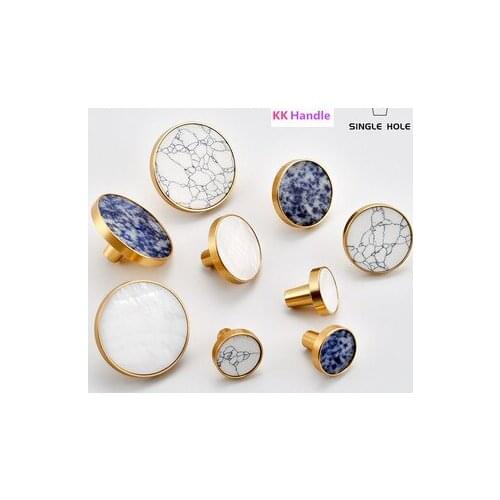 Marblee pattern brass knob Dresser Drawer Knobs Pulls Handles / Cupboard Knobs Furniture Cabinet Handle Pull Hardware