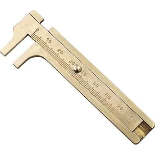 Mini Solid Brass Sliding Gauge Vernier Caliper 80mm 3.15Inch Jewelry Measuring