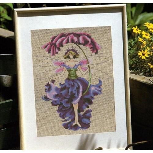 Flower fairy cross stitch kit beauty women girl 14ct counted fabric canvas cotton thread embroidery DIY handmade needlework plus