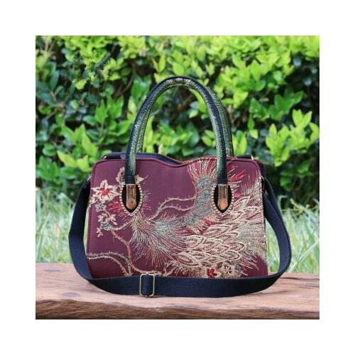 New National Embroidery Women Shopping Handbags!Nice Animal Embroidered Lady Shoulder&Crossbody bags Hot Multi-use Canvas bags
