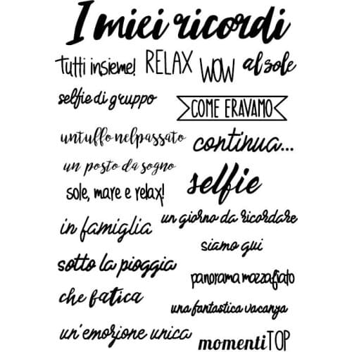 Italian Words Transparent Clear Silicone Stamp/seal for DIY Scrapbooking/photo Album Decorative Clear Stamp Sheets ST0171