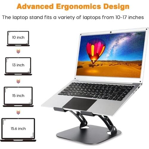 Adjustable Laptop Stand Aluminium Alloy Notebook Holder Cooler Heat Dissipation Bracket for Desk MacBook Laptop Notebook