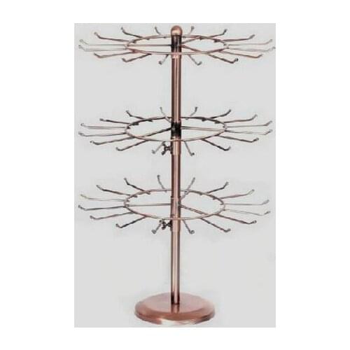 Three-layer freely adjustable height Rotatable jewelry frame/box Bracelet sweater chain display stand