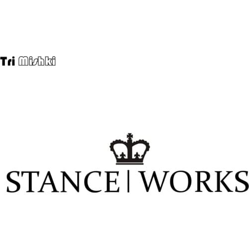 Tri Mishki 15x48.7cm crown stance works united kindom funny car sticker UK vinyl auto sticker car decals reflective HZX552