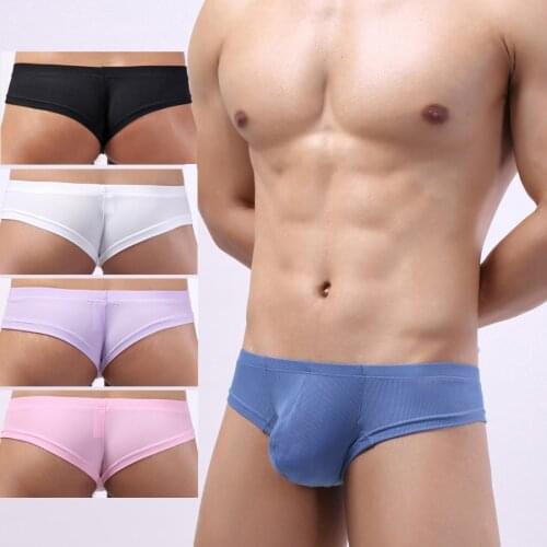 4 Sexy Mens Boxers Shorts Man Rib fabric Underwear Bulge Penis Pouch Underpants Panties hombre Male Boxer Trunks Lingerie Y14