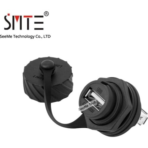 USB2.0 straight through female USB aviation plug lsitech industrial data waterproof connector