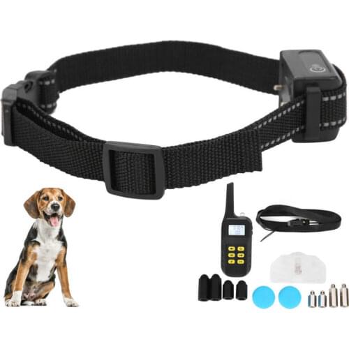 Dog Leash Collar Pet Accessories Dog Training Collar Dog Barking‑Proof Waterproof Collar Electronic Safe and Harmless