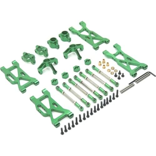 WLtoys 104001 RC Car Spare Parts Upgrade Metal Kit Rear Wheel Cup C-seat Front Steering Cup Pull Rod Swing Arm Seven Piece Set