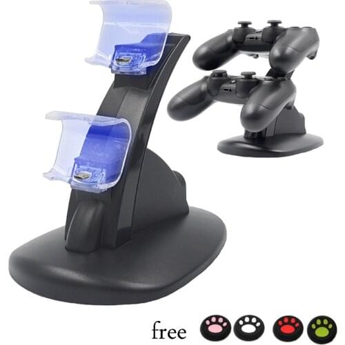 USB Dual Gamepad Charger Game Controller Power Supply Charging Station Stand For Sony Playstation 4 PS4 Pro Slim dualshock 4