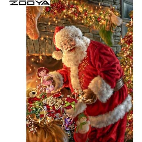 ZOOYA diamond mosaic full layout diamond painting christmas diamond painting santa claus christmas decorations for home A0237