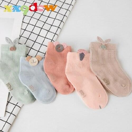 3 Pairs / Lot Baby Socks Children Cotton Socks Thin Section Solid Color Boys Girls Socks Infant Newborn Socks Accessories Socks