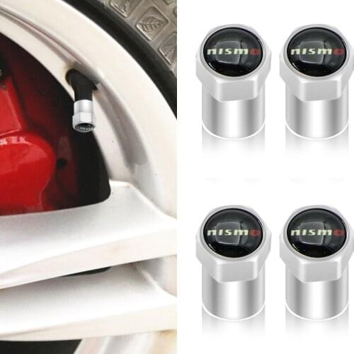 4pcs fashion car tire wheel valve cap Car decoration cover For NISMO Nissans Tiida Teana Skyline Juke X-trail Almera Qashqai