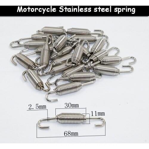 6pcs Stainless Steel Spring Hook Motorcycle Exhaust Pipe Muffler Springs Hooks Motorcycle Scooter Accessories Universal