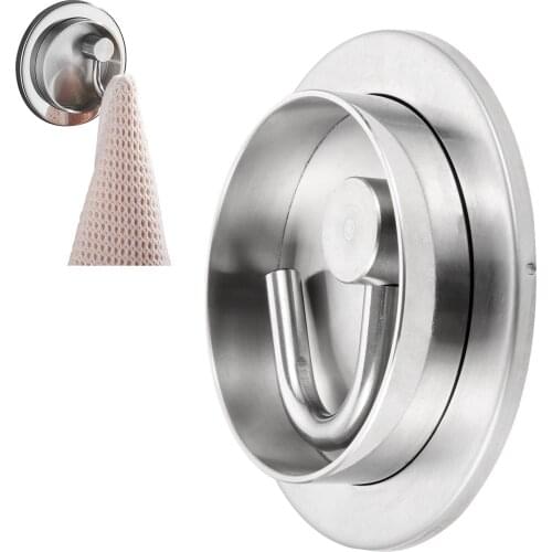 80mm Stainless Steel Coat Hook Rotating Hidden Form Hook Safety Storage Wall Hook Bedroom Clothes Hook Punch-Free with Screws