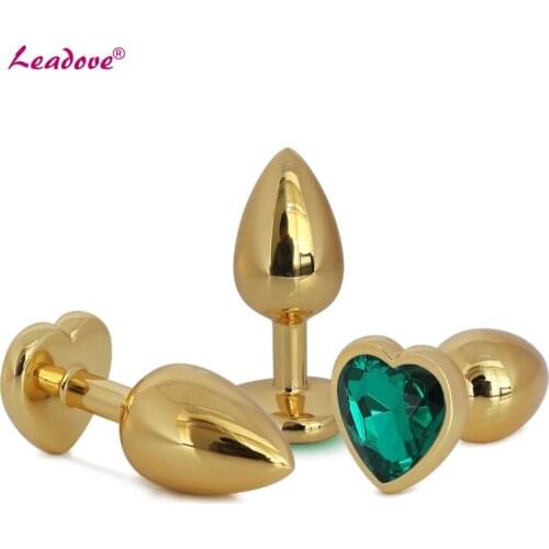 Leadove Toys for Adults Anal Plug Sex Metal Butt Plug With Jewelry Erotic Toy Mini dildo Plug Stopper Private Good for Men/Women
