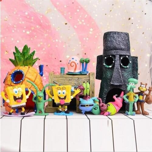 Anime PVC Model Toys Sponges Patrick Star Action Figure Doll Cute Bob Patrick Star Figure Doll Collection Toy Children Kids Gift