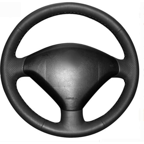 Free Customized PU Steering Wheel Stitch on Wrap Cover For Peugeot 307