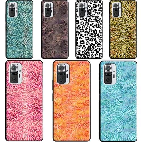 Leopard Print Phone Case For Xiaomi Redmi Note 10 8 9 Pro Note 8T 9S Coque For Redmi 9C 9T K40 7A 8A 9A