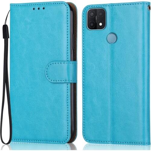 Wallet Flip Case for Para on OPPO A15 Cover Leather Fitted Case with Strap Phone Bag